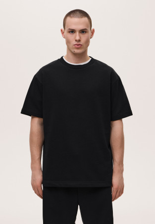 Футболка трикотажная мужская черная